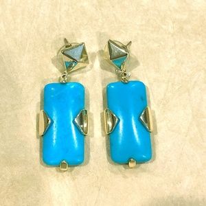 Super Fun Kendra Scott Turquoise/Gold Earrings